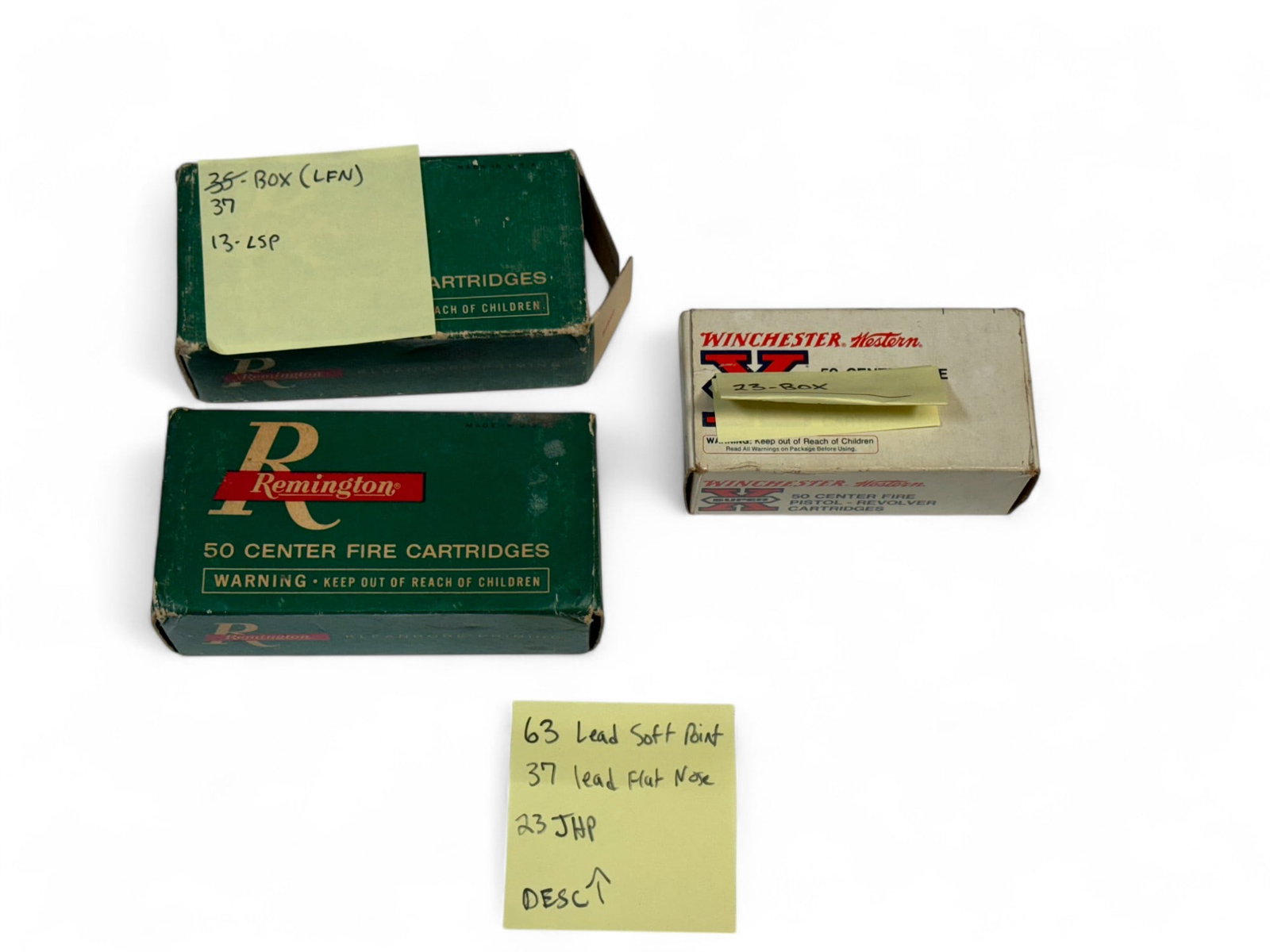 NIB 123rds. Of .41 MAGNUM 210gr. Factory Ammunition : 63rds. of lead SP, 37rds. of lead FN, and 23rds. JHP ammunition 
