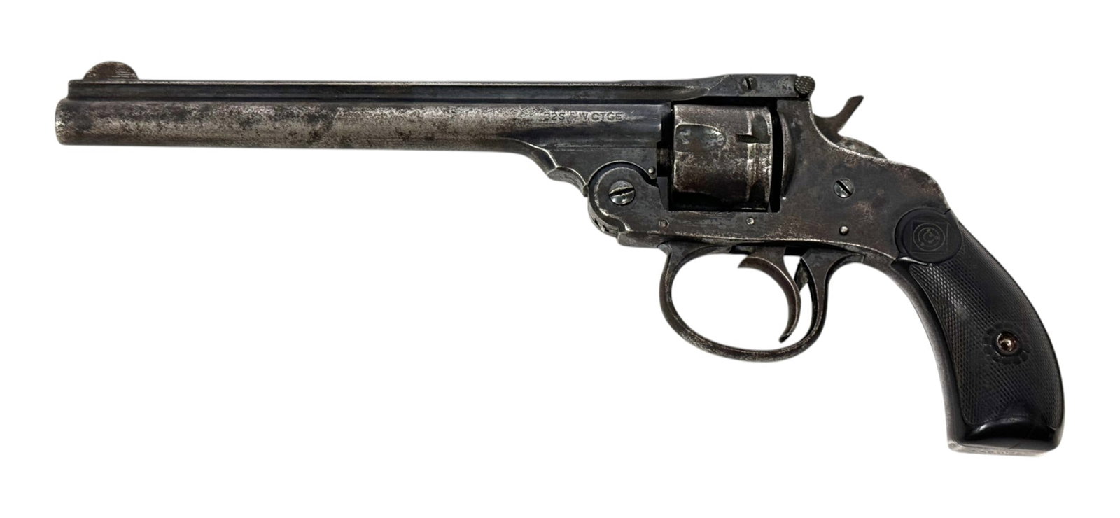 Harrington & Richardson Premiere .32 S&W SHORT Small Frame Top-Break Revolver: S#: 446076, matching on cylinder | 6" Barrel | Mfg. between 1909-1915 | This is either the third or fifth variation. The only difference between the two is the font style on barrel | 5-shot SA | Paten