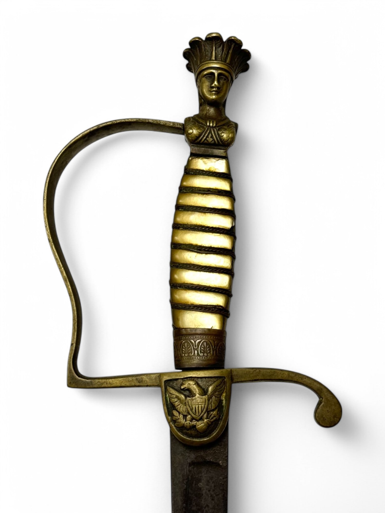 Early 19th Century American Militia Officer's Indian Princess Straight Sword (1 of 19)