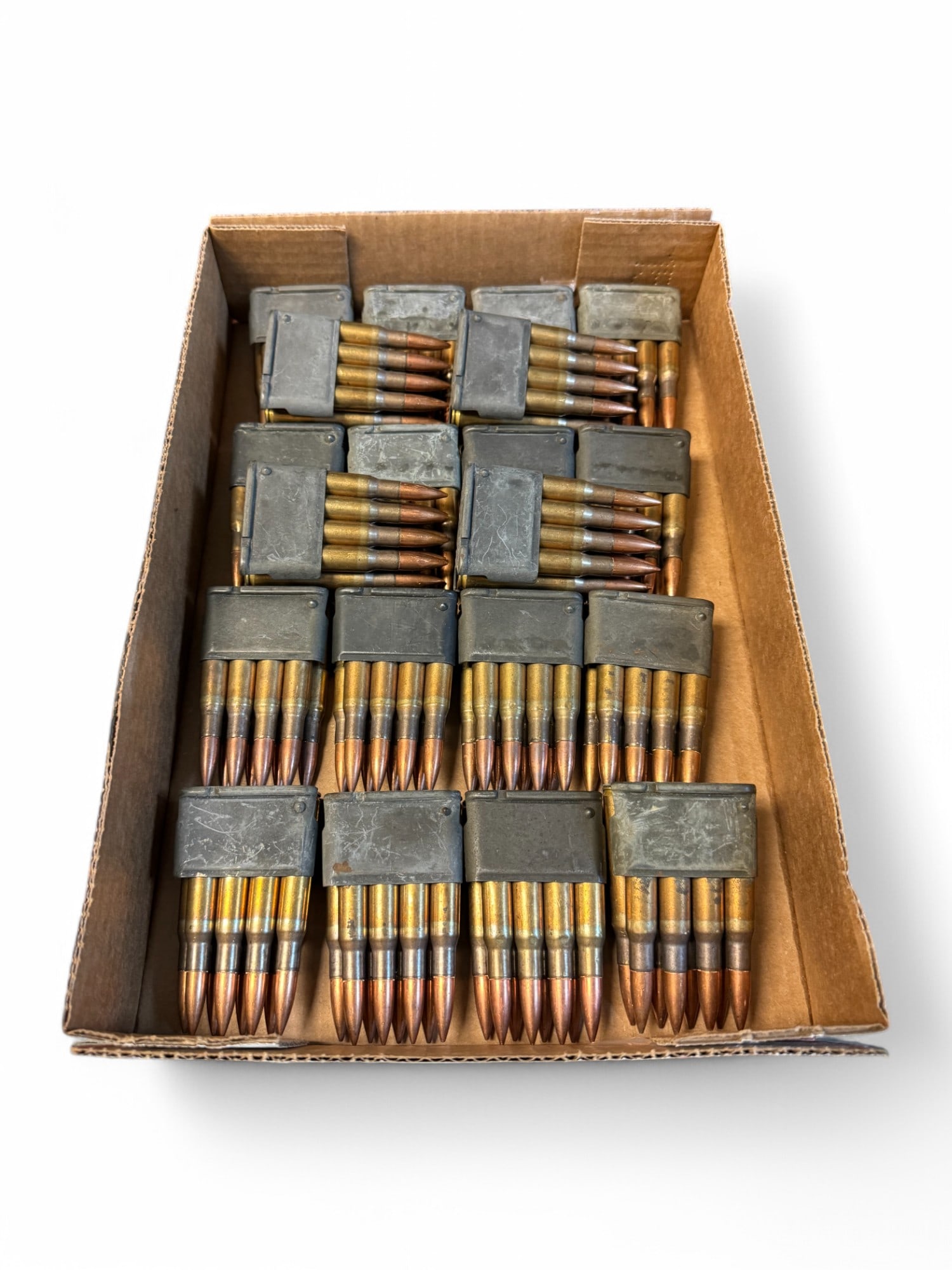 160rds. Of .30-06 SPRG. 150gr. FMJ Military Surplus Ammunition in Enbloc Clips : Headstamp KA, dates late 60s to early 70s