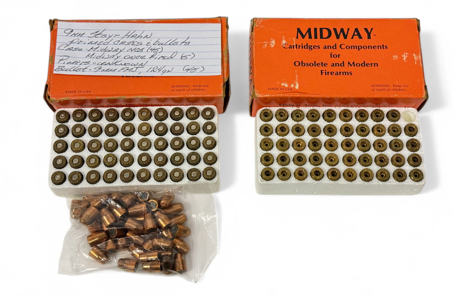 99rds. Of 9mm Steyr Hahn Midway Primed Brass (1 of 4)