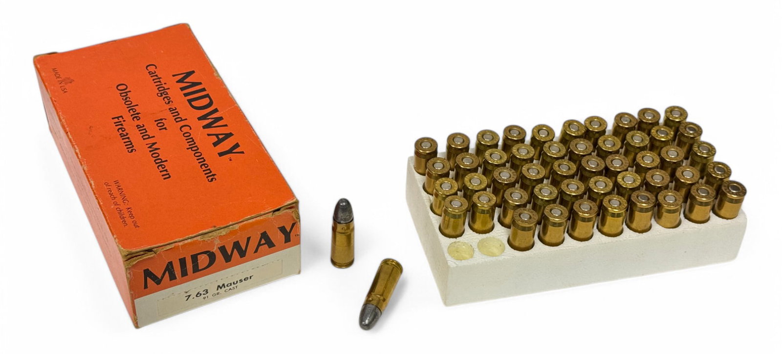 50rds. of 7.63mm Mauser 91gr. FMJ NOS: See Photos