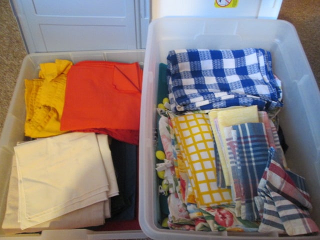 Two Totes of Placemats and Everyday Table Linens: Local Pickup Only