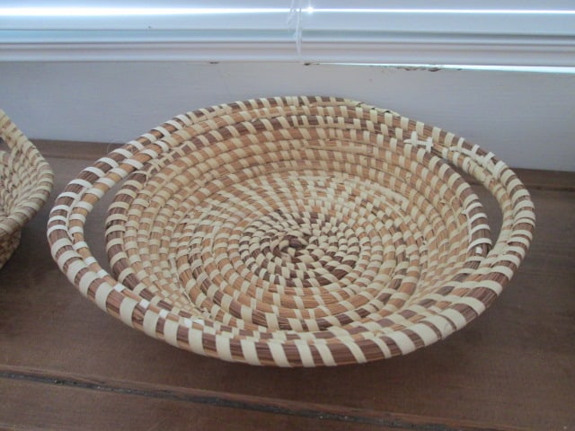 Oblong Gullah Sweet Grass Handled Basket (1 of 6)