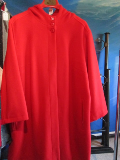 Red Harve Benard Size 18W Wool Hooded Jacket (1 of 4)