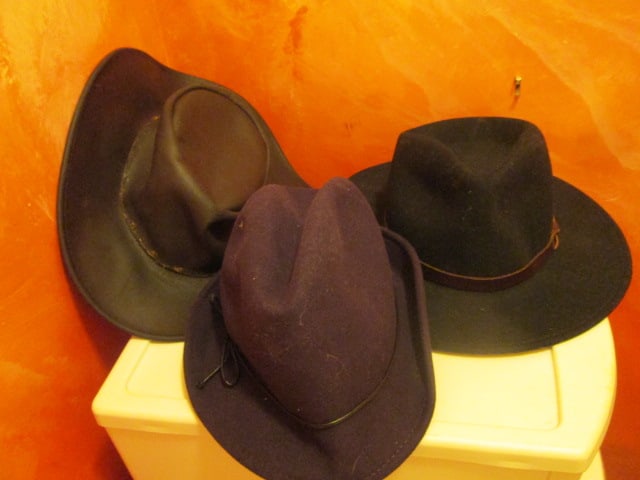 Leather Henschel Hat Co. Size Small Hat, Dorfman Pacific 100% Wool Felt Hat and (1 of 7)