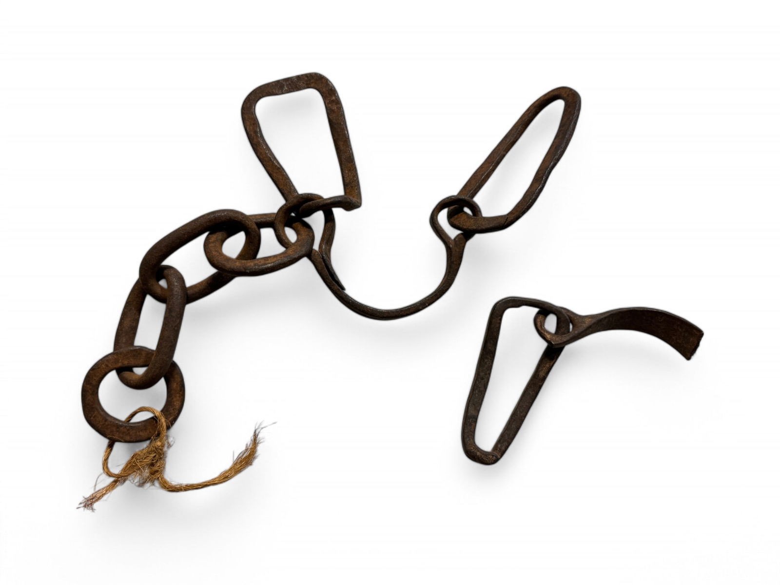 Antique Hand-Forged Rustic Iron Shackles and Pieces (1 of 9)