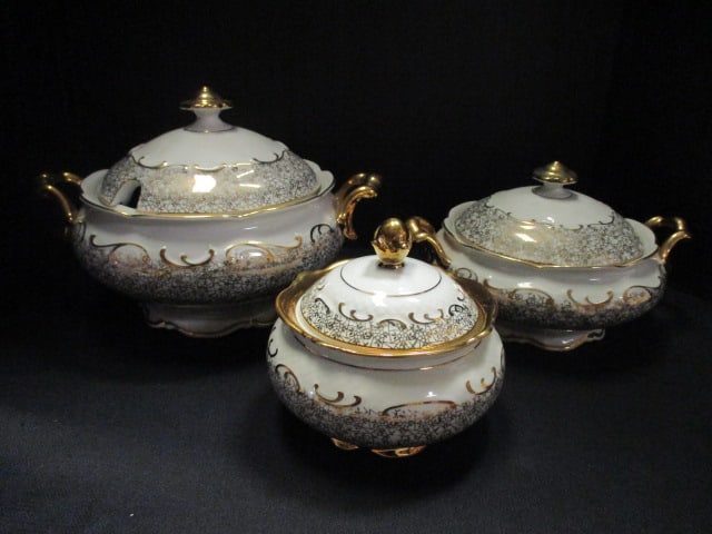 3 Vintage Haus Dresden "Baroque-Style" China Covered Dishes (1 of 10)