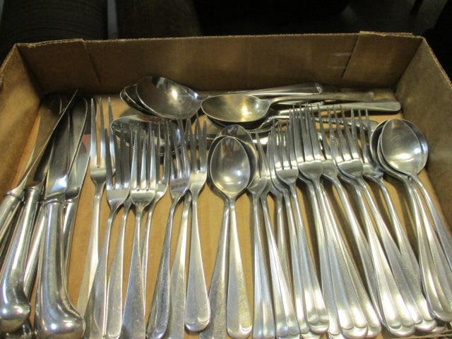 Lot of Supreme Cutlery, Rebacraft, and Oxford Hall Stainless Flatware and (1 of 9)