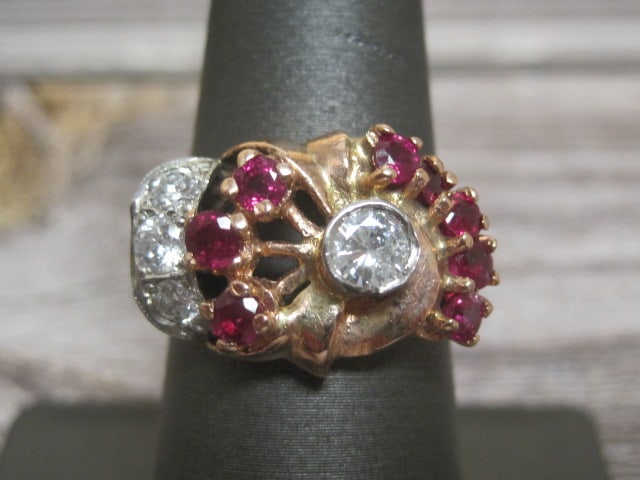 14k Gold Ruby and Diamond Ring (1 of 4)