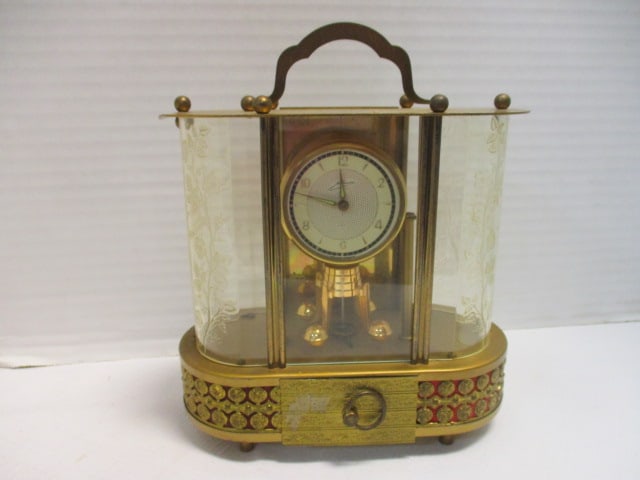 8 Day Dresser Clock and Music Box and Drawer, Not working Wiener Blut-Viennese Blood Music.: 6'' Tall