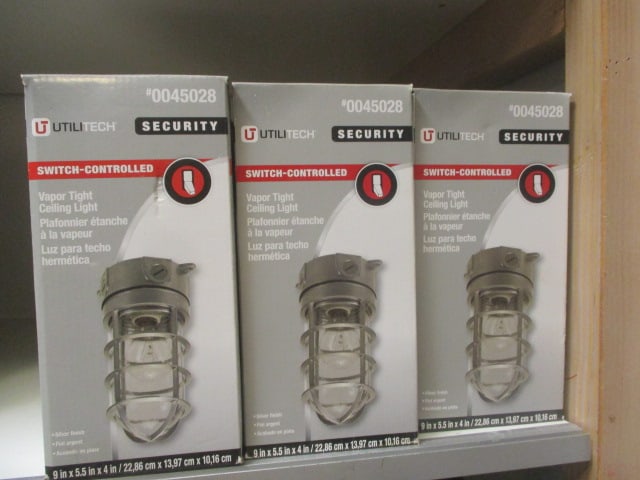 6 New Old Stock UtiliTech Security Single Bulb Light Fixture (1 of 5)