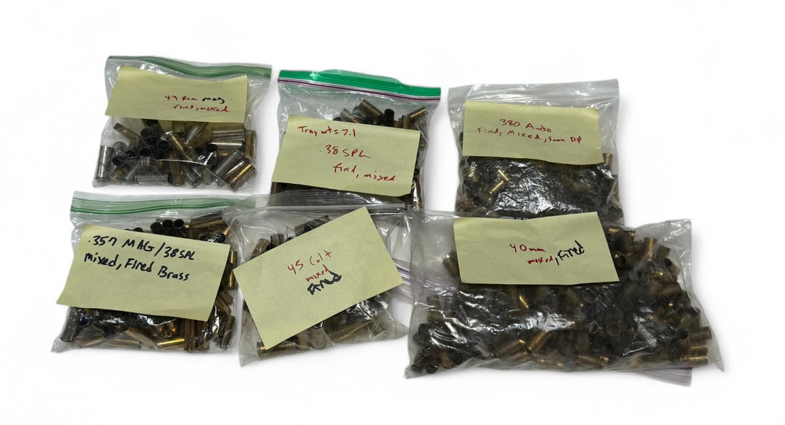 7.1lbs. of Once-Fired Mixed Handgun Caliber Brass for Reloading (1 of 4)
