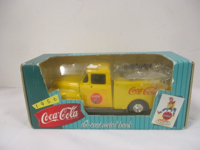 New Old Stok Coca-Cola 1956 Die-Cast Metal Bank: #F600