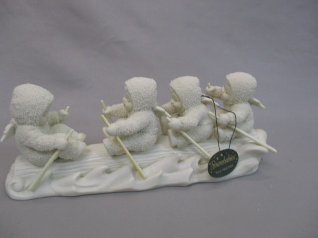 1998 Dept 56 Snowbabies "Pull Together" 11 1/2"w X 4 1/2"h: .
