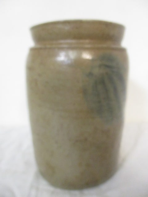 Antique Stoneware Pottery Crock: 8 1/4"