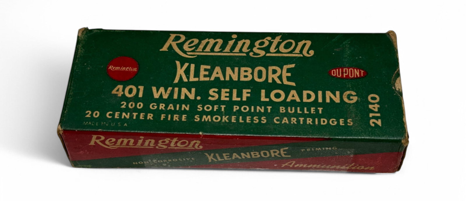 NOS 20rds. of .401 WIN. Self-Loading (WSL) 200gr. SP Remington Kleanbore Ammunition: .