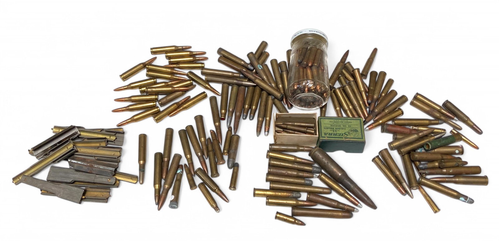 Approx. 7.3 Lbs. of Miscellaneous Long Gun Ammunition : Includes .30-30 WIN., .30 CARBINE, .308 WIN. .300 SAV, .243 WIN., .257 ROBERTS, 7.62 RUSS, .22 HORNET and more. Some hard-to-come-buy calibers included