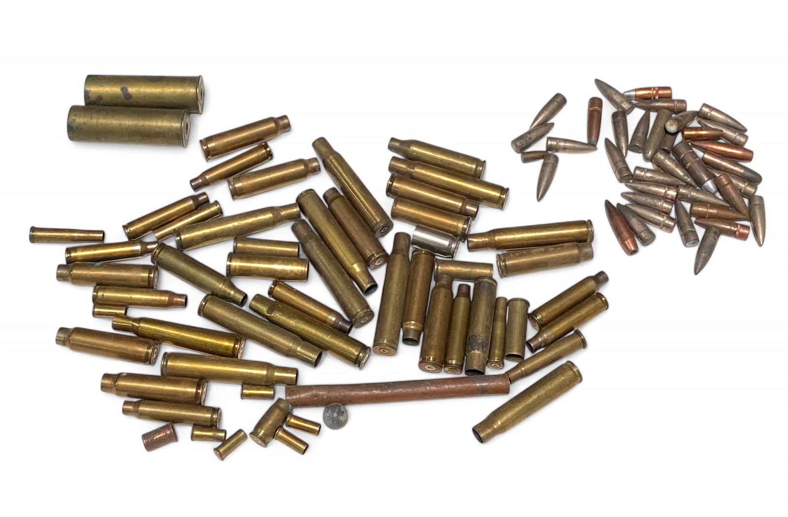Approx. 2.8 Lbs. of Various Collectible Brass and Bullets: .