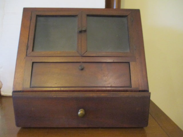 Vintage Wood Display Case with Drawers (1 of 12)