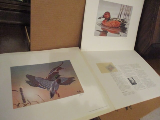 Two Unframed SC Waterfowl Hunting & Conservation Stamp Print Portfolios with COAs (1 of 6)