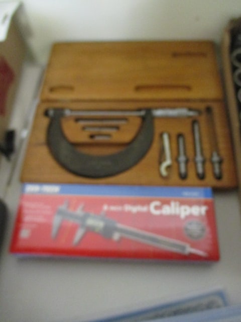 New Old Stock Cen-Tech 6" Digital Caliper and Vintage Craftsman Tubular Micrometer Set (1 of 5)
