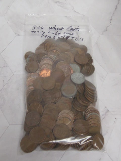 Lot of 300 Wheat Pennies- Assorted Dates (1 of 3)