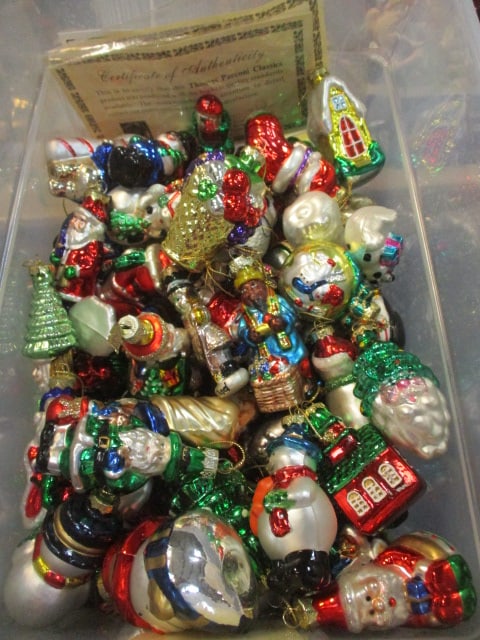 Large Grouping of Blown Glass Christmas Ornaments (1 of 14)