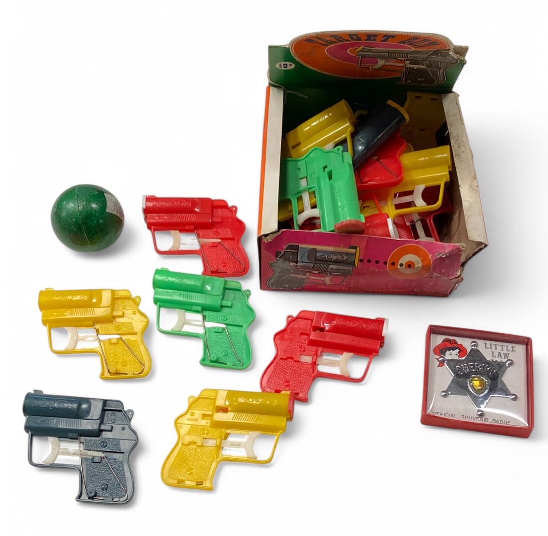Lot of Vintage Target Toy Guns and other Miscellaneous Toys: See photos. Target guns come with toy BBs as well