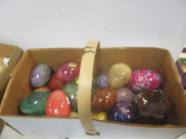 Collection of Stone and Ceramic Eggs with Some Stands (1 of 8)