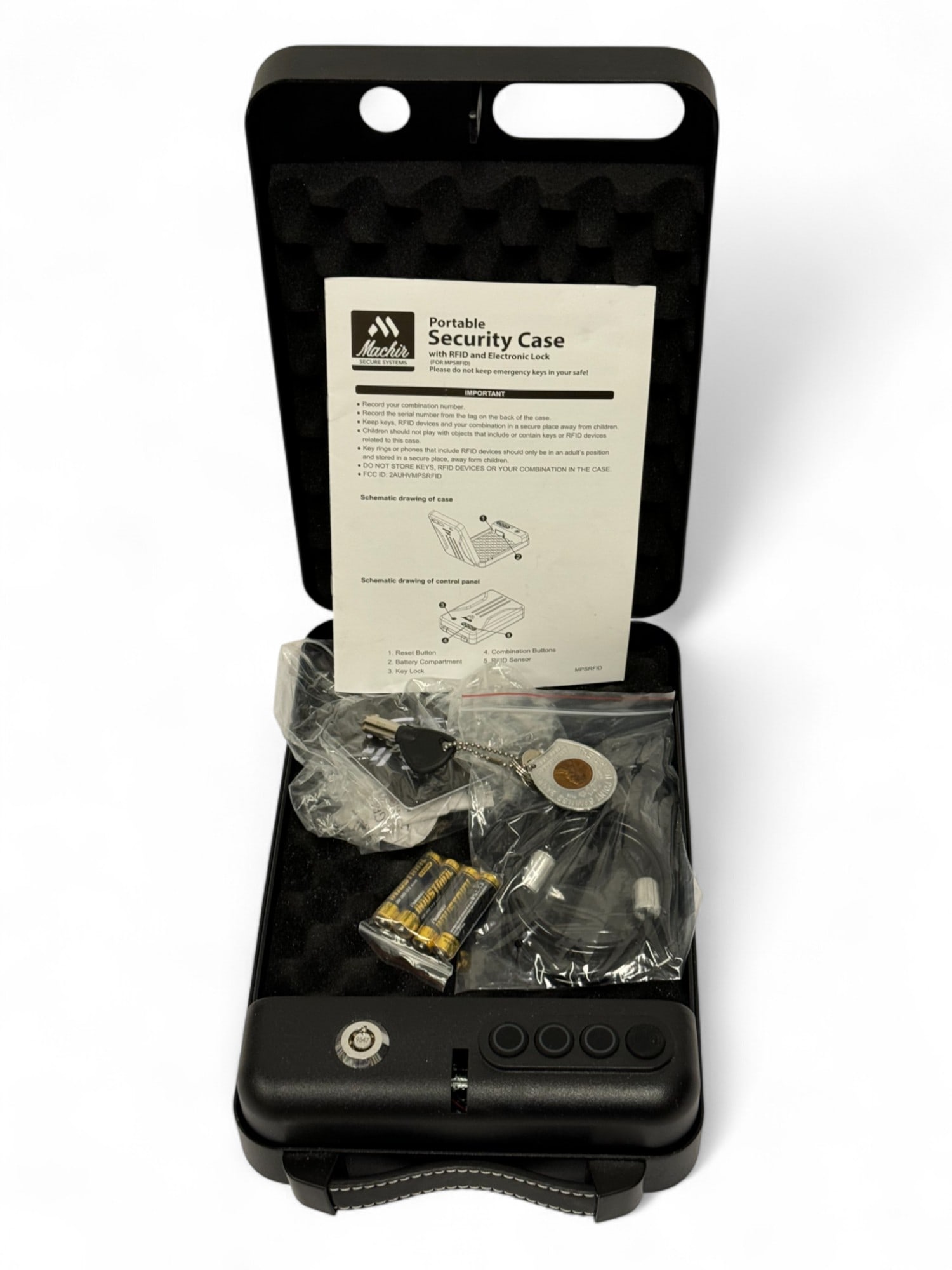 New Machir Secure Systems Portable Security Case w/ RFID and Electronic Lock (1 of 4)