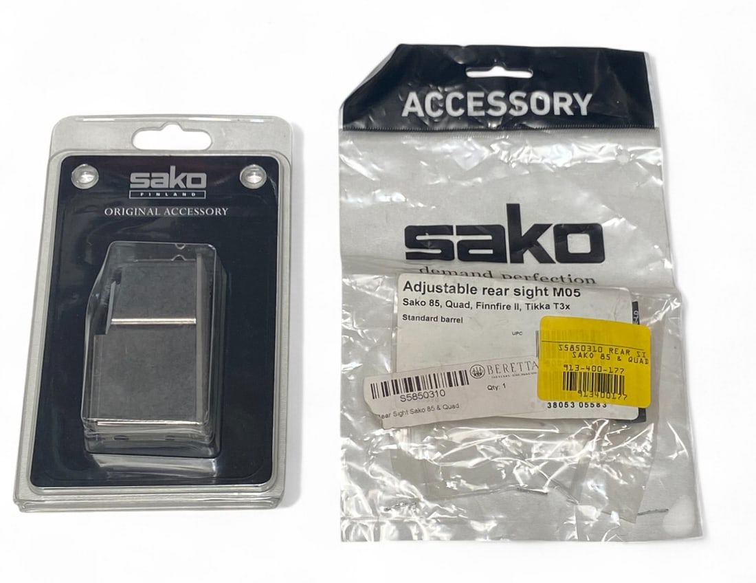 NIB SAKO 85/S .308 5rd. Stainless Steel Magazine & SAKO 85 Rear Sight Assembly (1 of 5)