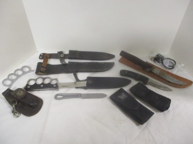 Bowie Style Knives, Sheaths, Gun Lock, etc.: .