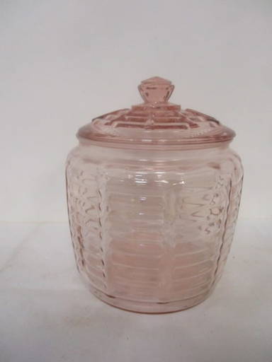 Pink Depression Glass sugar dish (JAS) Pink Depression Glass sugar dish (JAS)
