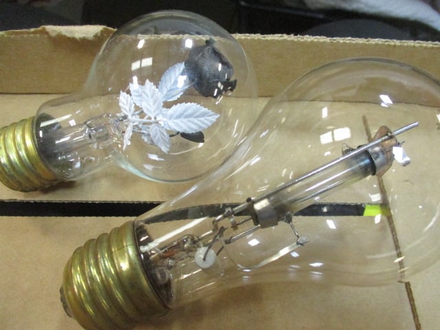 Vintage Aerolux Style Lightbulb and Halogen Type Lightbulb: Both untested