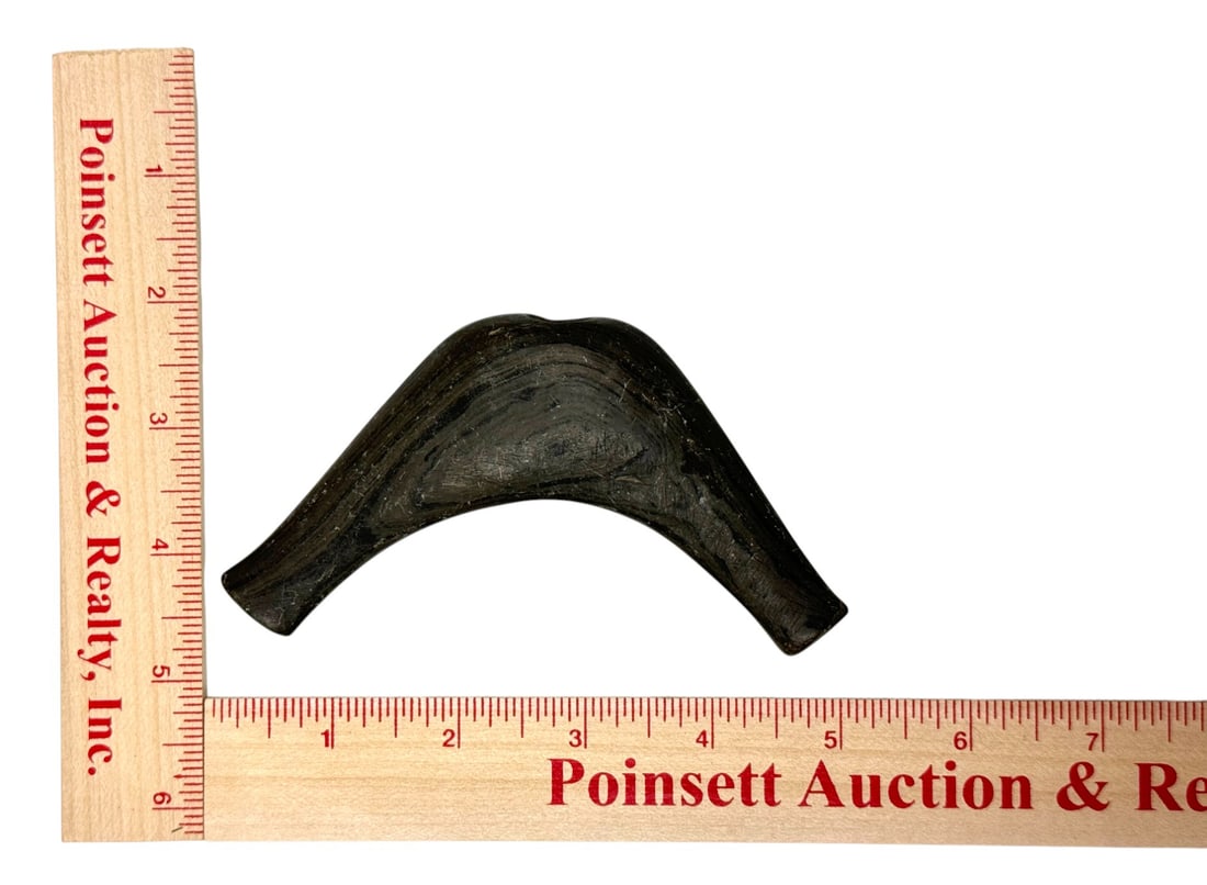 Banded Slate Lunate/Crescent Bannerstone from Ohio (1 of 13)