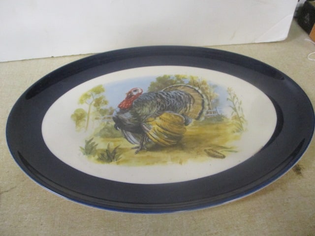 Vintage Taylor-Smith-Taylor Versatile Ovenproof "Turkey" Platter: 13 1/2" x 10"