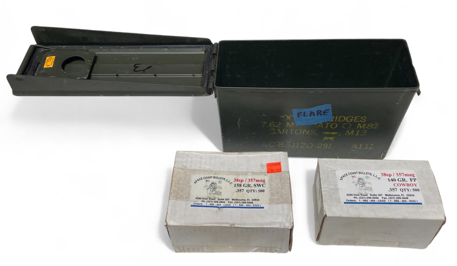 11.3lbs of 38SPL/357MAG .357 Reloading Space Coast Bullets in Small Ammo Can (1 of 3)