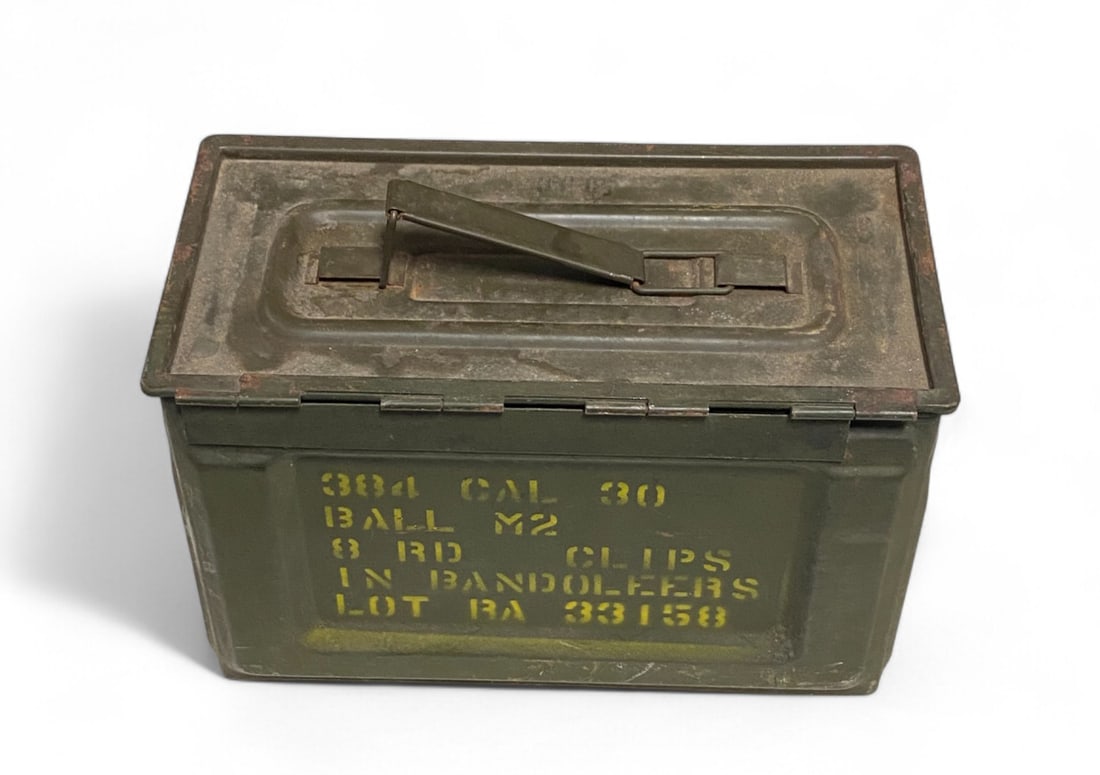 Amm Box Cal 50 M2 Vintage Us Military Ww2 Ammo Metal