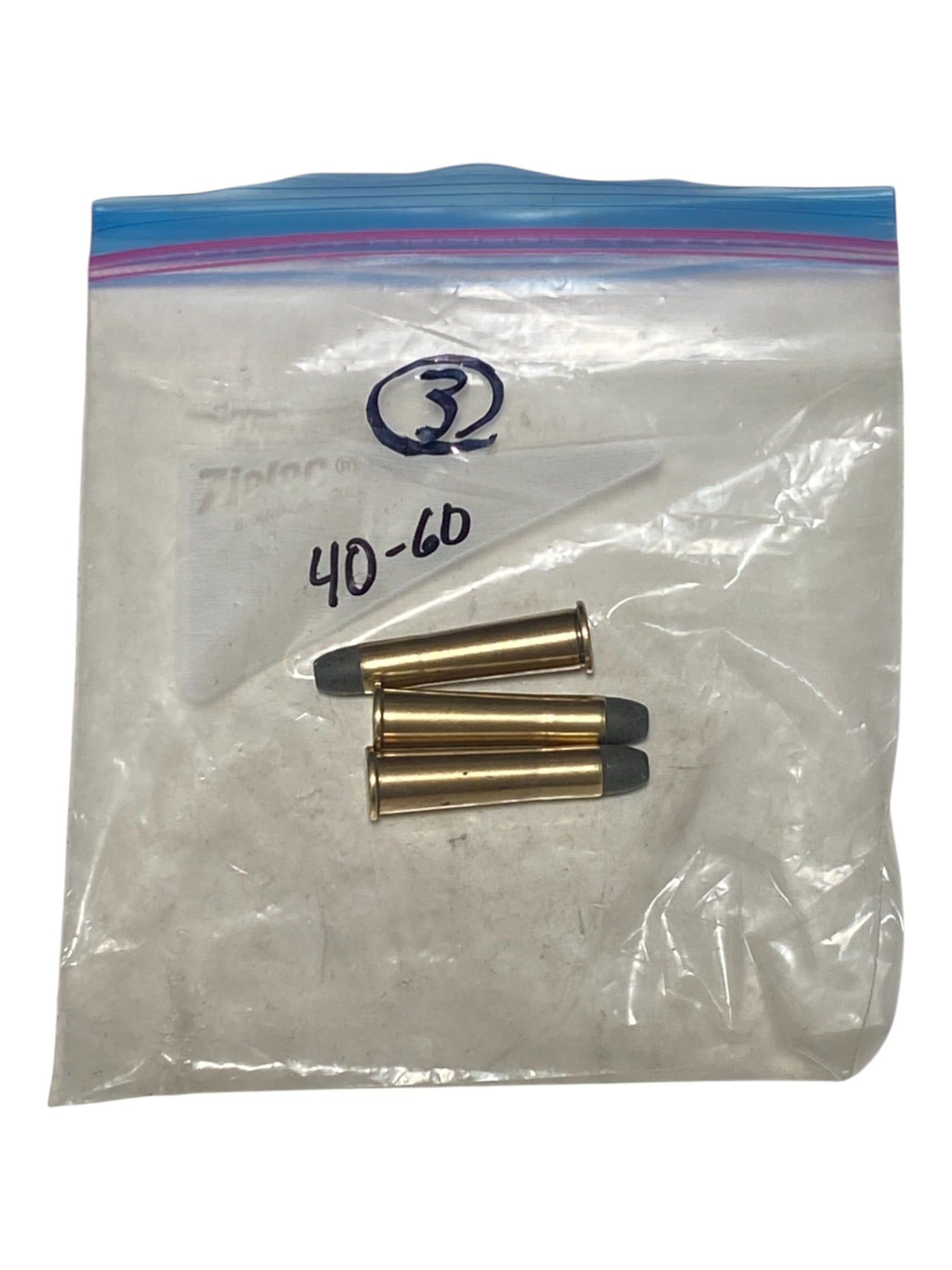 3rds. of .40-60 CF (WCF) CCC Factory Ammunition: See Photos. Ammunition has been professionally cleaned, and ready to go. Mixed Headstamps. All Factory.