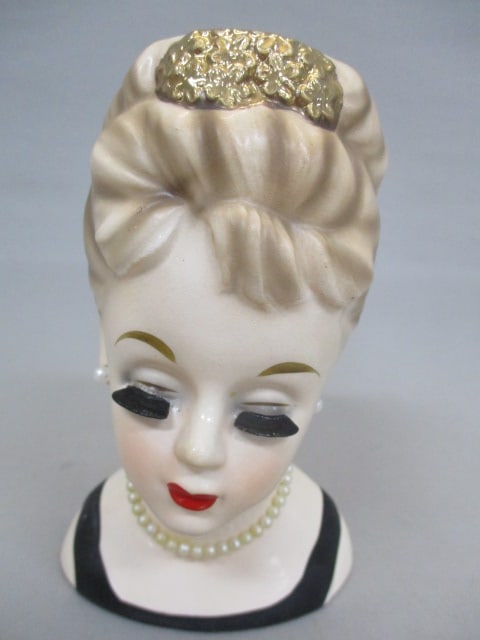 6 1/2" Inarco 1963 #E1062 Lady Head Vase (1 of 5)