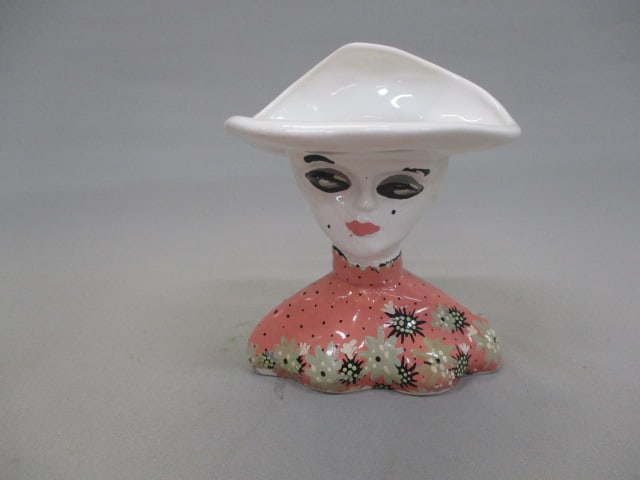 5" Lady Head Vase (1 of 4)