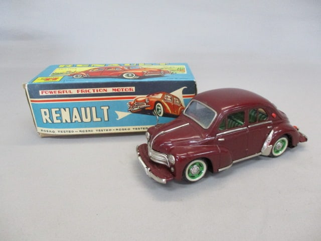 Tin Litho Friction Renault 4CV 4 Door Sedan (1 of 11)