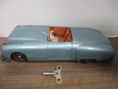 Vintage JNF "Gigant Packard" Wind-Up Metal Toy Car with Key: 12"