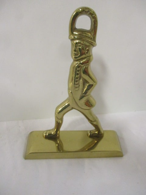 Virginia Metalcrafters Brass Hessian Soldier Doorstop: 8 3/4"h
