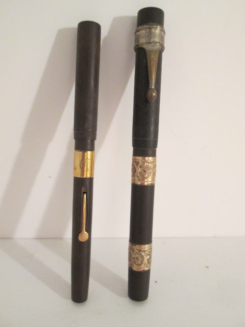 Two Antique Waterman Ideal Fountain Pens: .