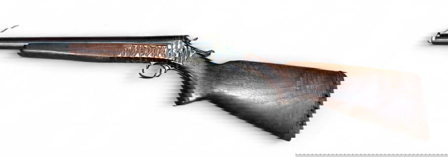 Excellent H&R "RE-ENFORCED" Breech .45-70 Line Thrower by “Bridger” Naval Co. with Proje: S#: ER581, matching on receiver and barrel | 14.5&#8221; Barrel | 13&#8221; projectile | This line thrower is in incredible like-new condition with beautiful CCH finish on receiver, blue finish on bar