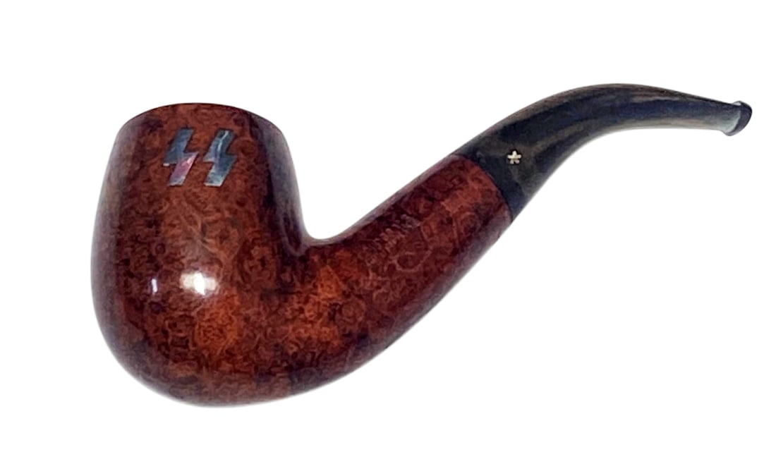 German WWII Algerian Briar France SS Marked Tobacco Pipe (1 of 8)