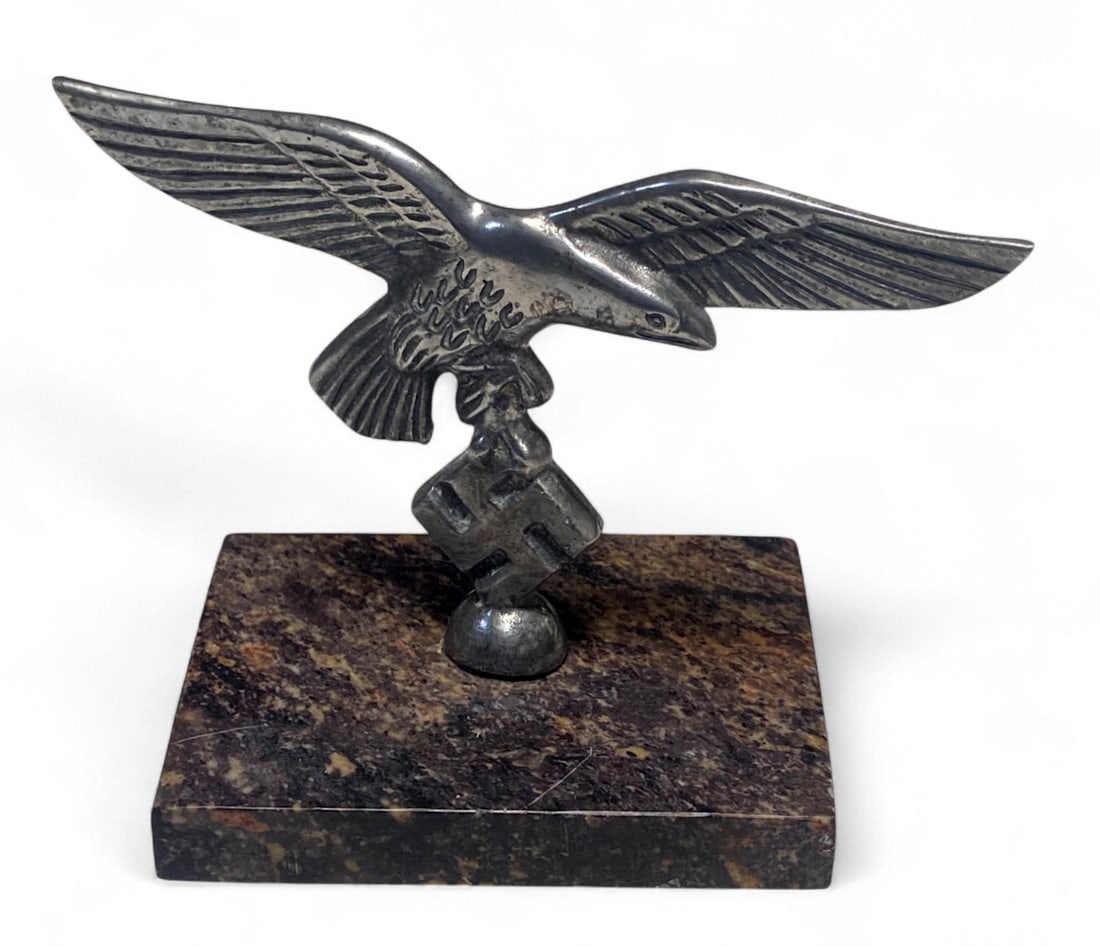 German WWII Luftwaffe Hood Ornament Desk Art  (1 of 4)