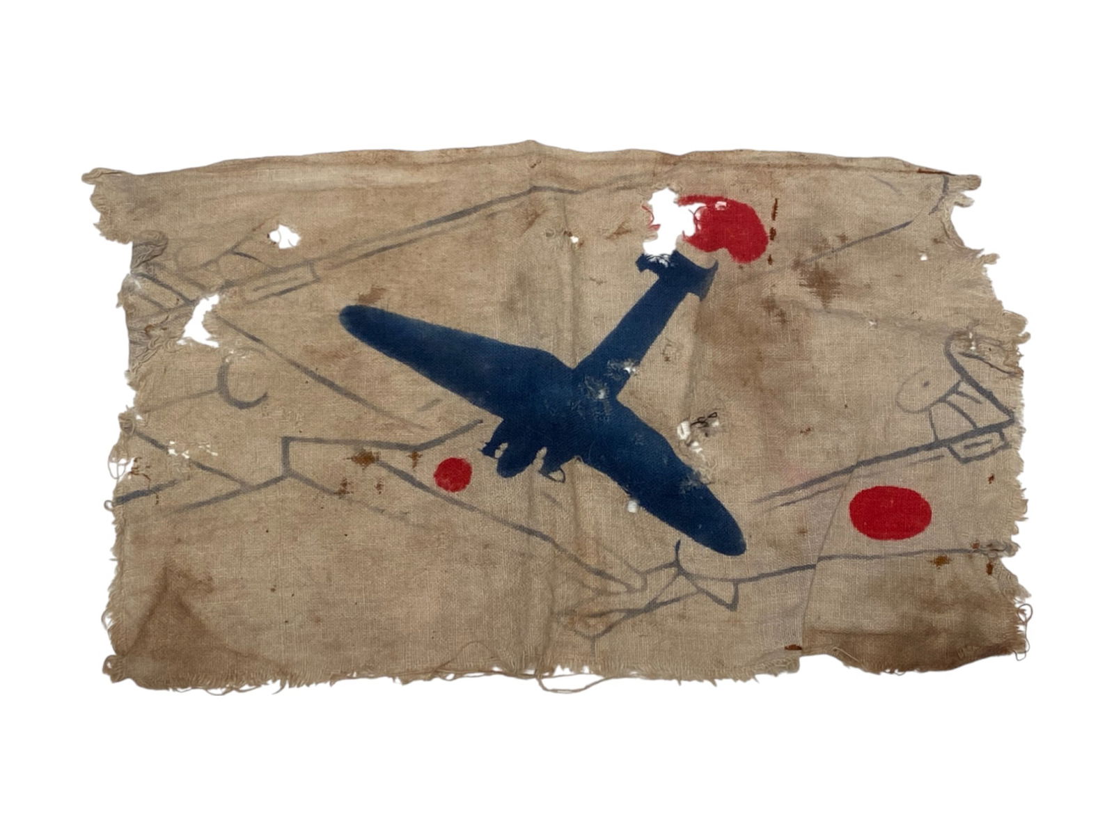 Small 11.5"x7" Japanese Airforce Good Luck Flag / Pennant (1 of 1)